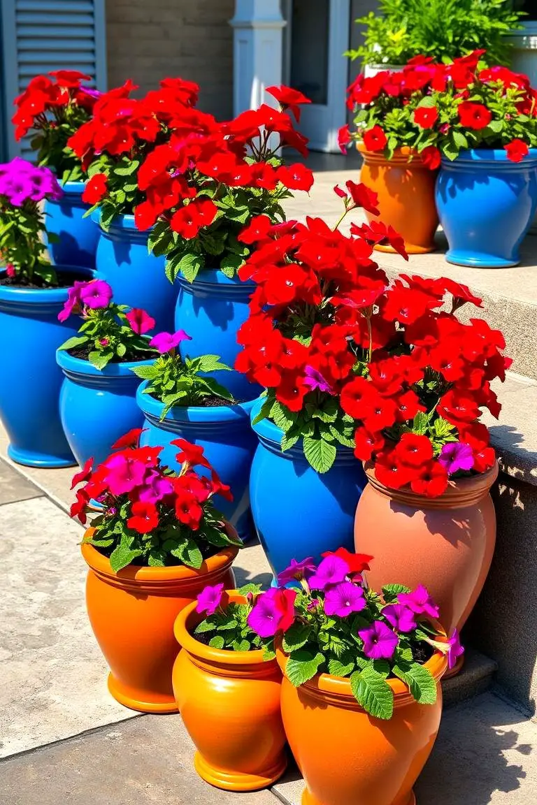 Colorful Planter Arrangements