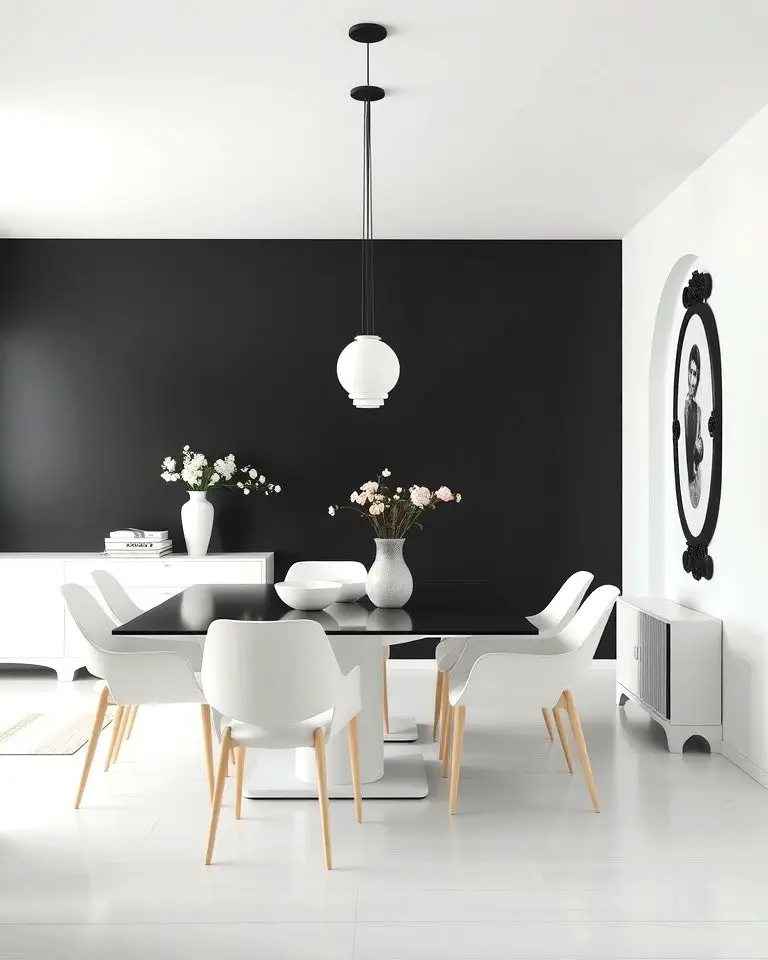 Monochrome Dining Room Charm