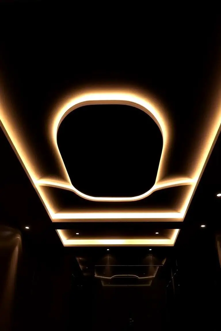 Black Ceiling with Ambient Lighting