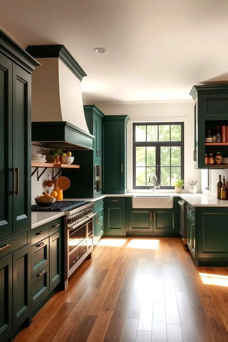 Dark Green Cabinet Elegance