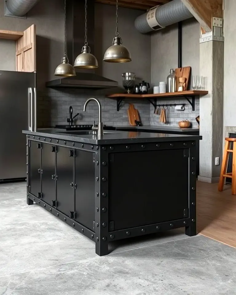 Industrial Style with Black Metal Details