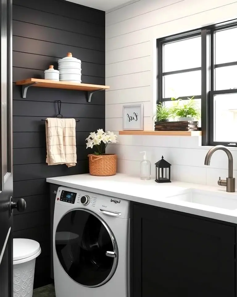 Modern Black Shiplap