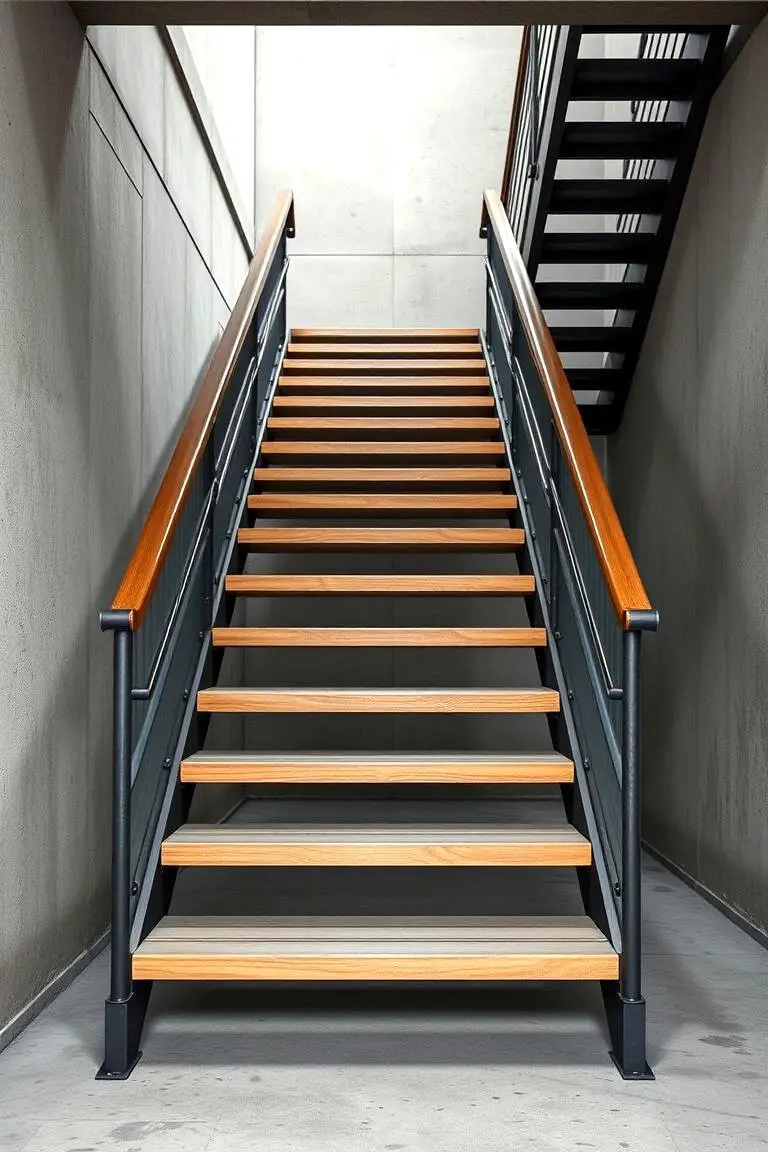 Ladder-Inspired Modern Staircase