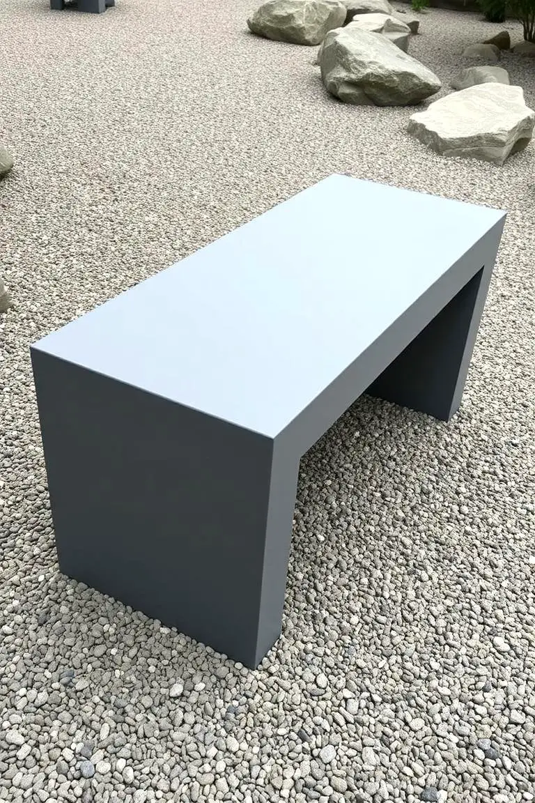 Minimalist Concrete Bench