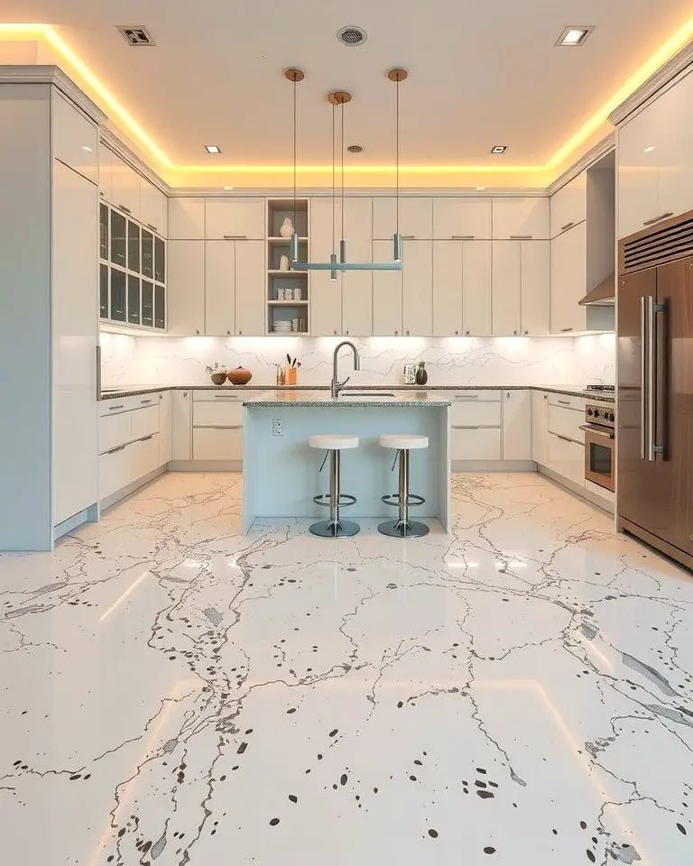 White Terrazzo Flooring