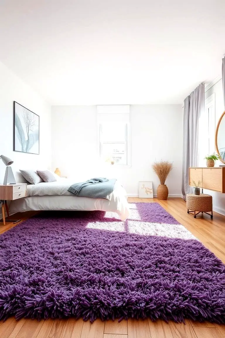 Purple Shag Rug for Comfort and Style