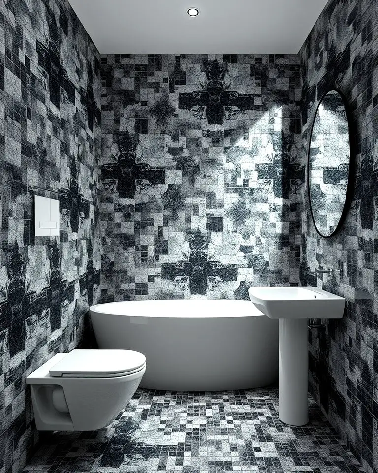 Monochrome Mosaic Tiles