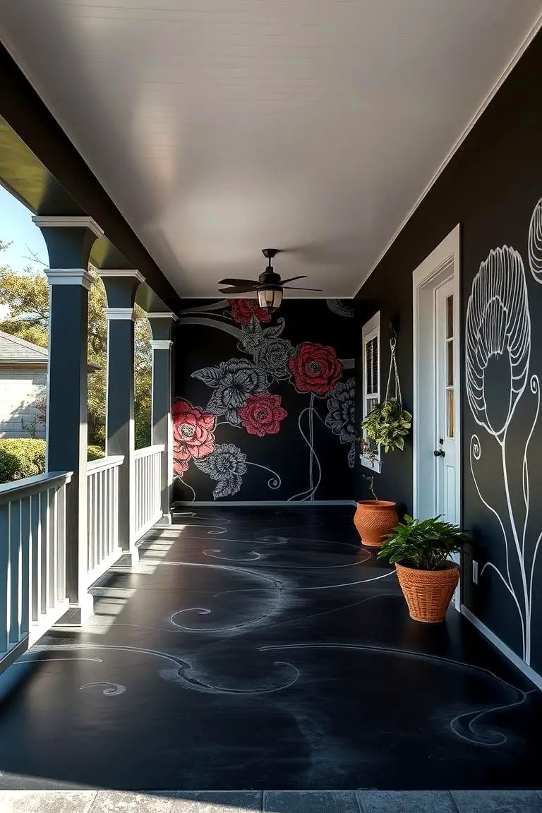 Artistic Black Wall Murals