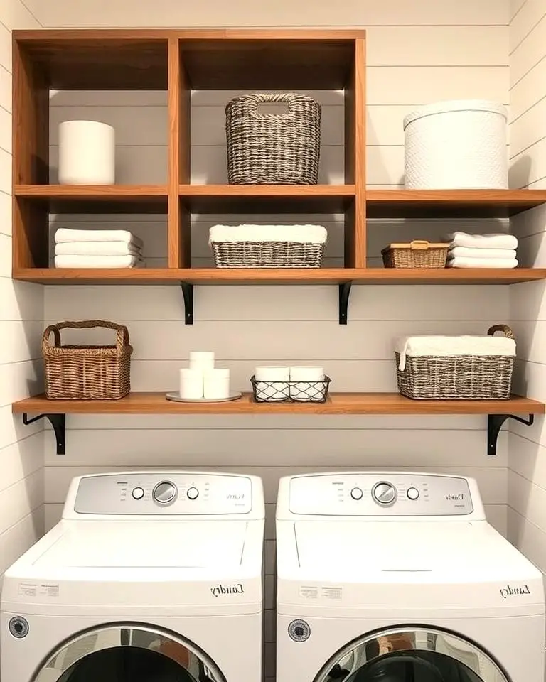 Shiplap with Open Shelving