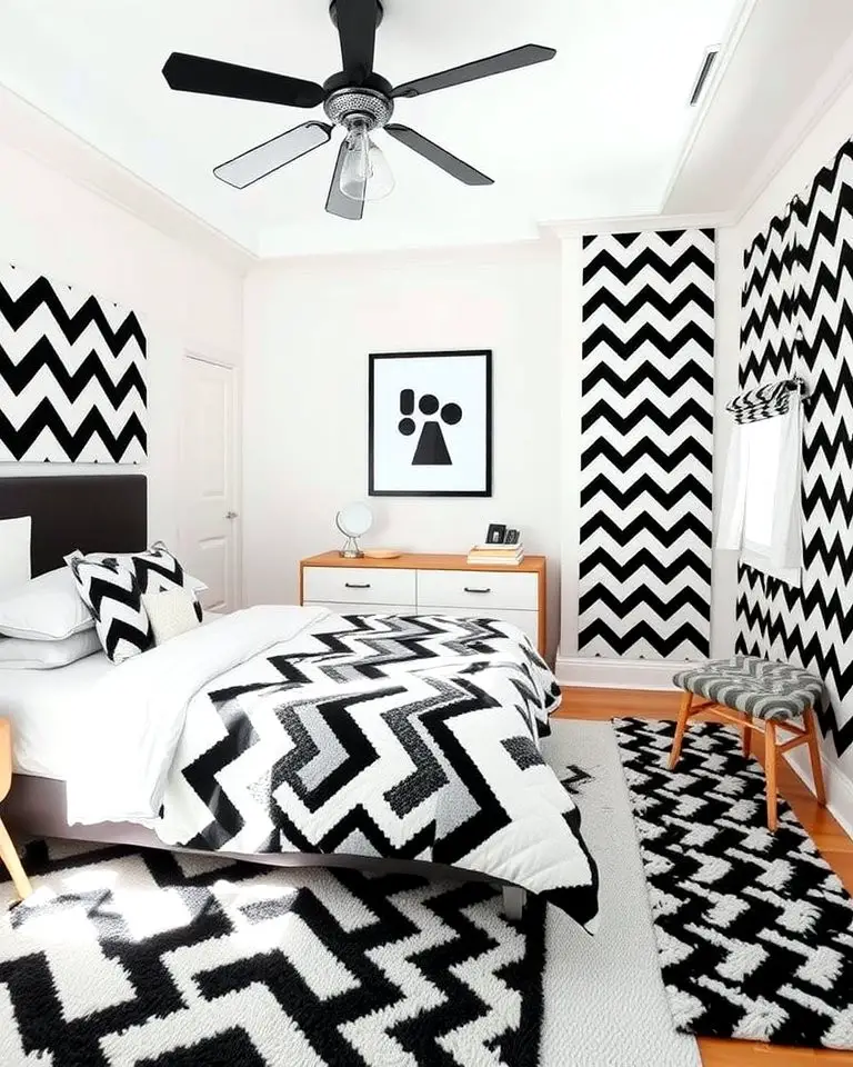 Black and White Chevron Patterns