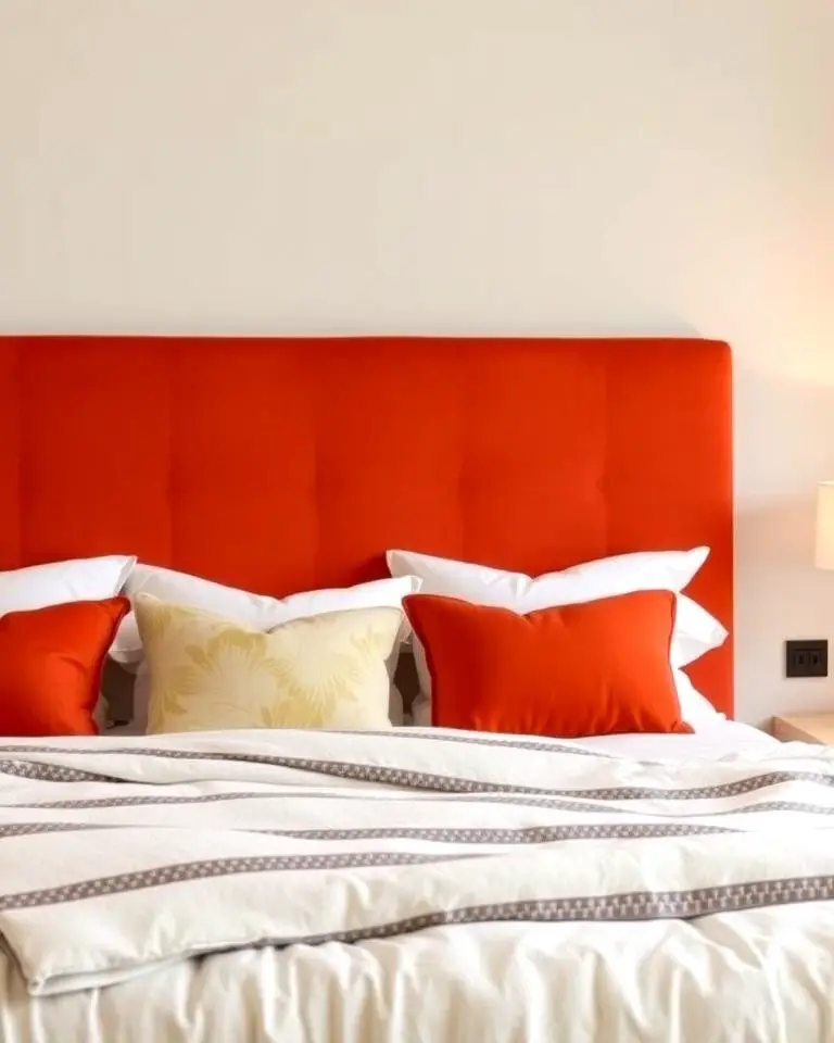 Terracotta Upholstered Headboard