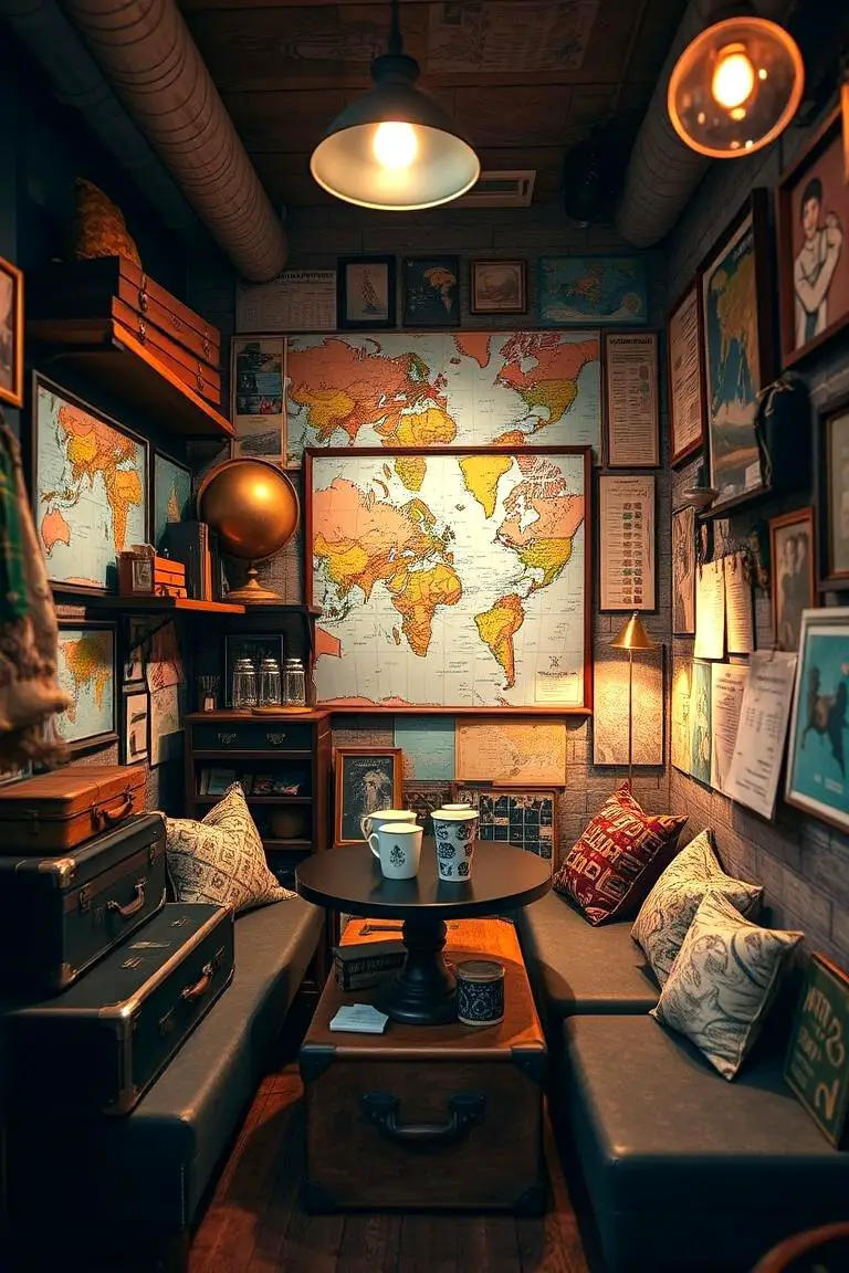 Travel-Inspired Coffee Nook