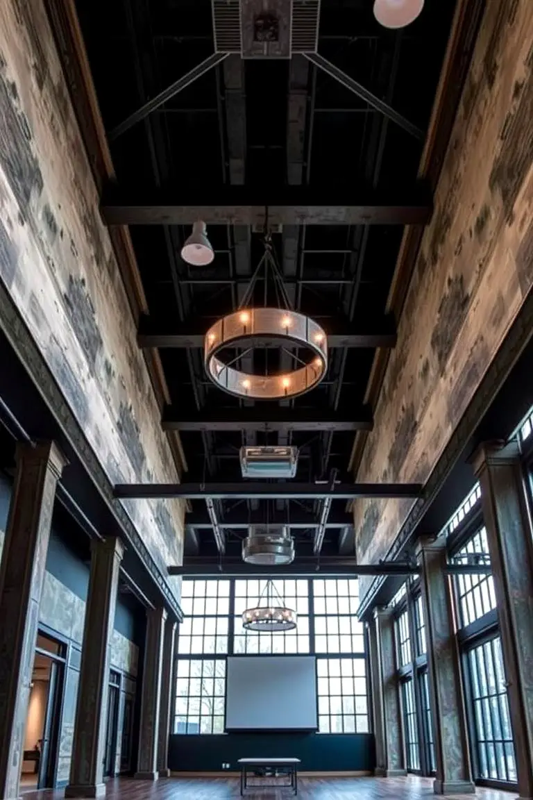 Industrial Black Accent Ceiling