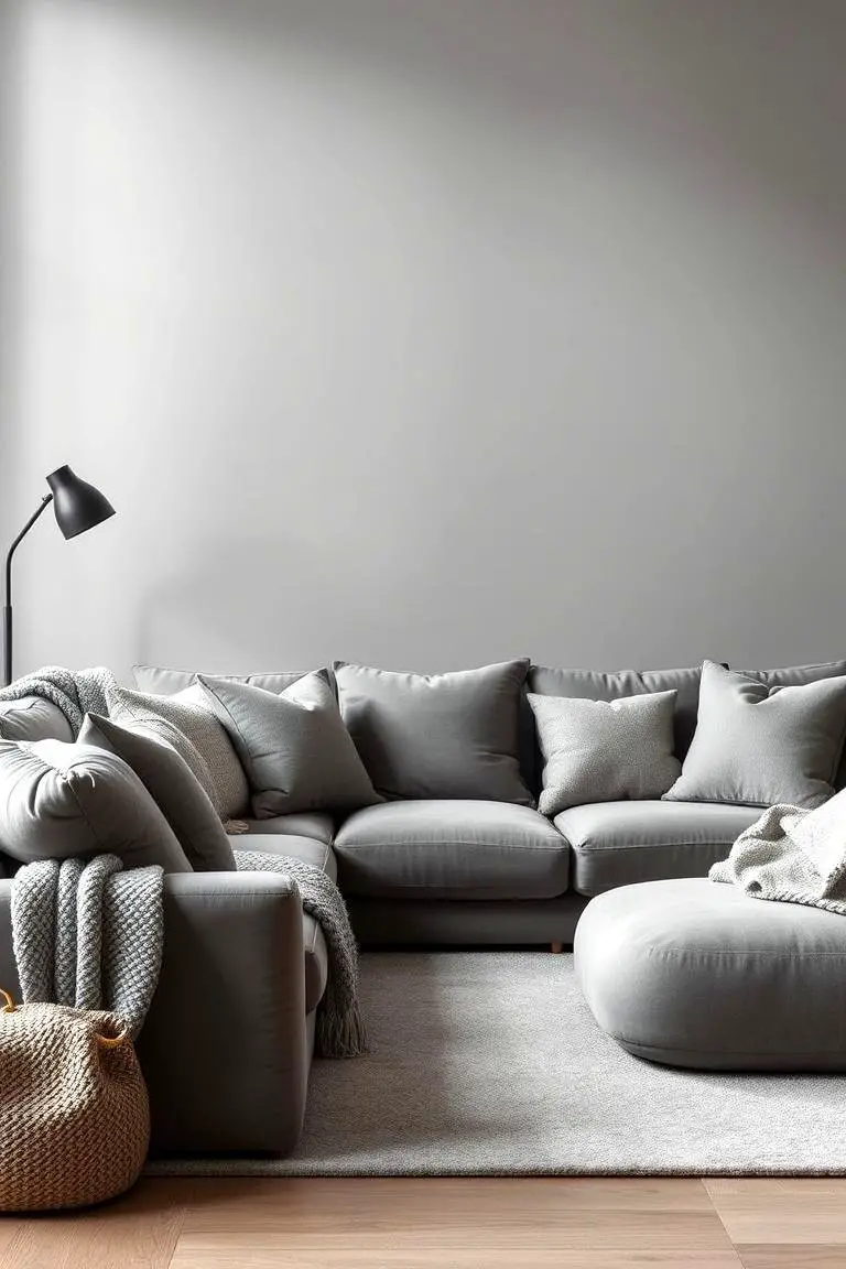 Cozy Gray with Textured Fabrics