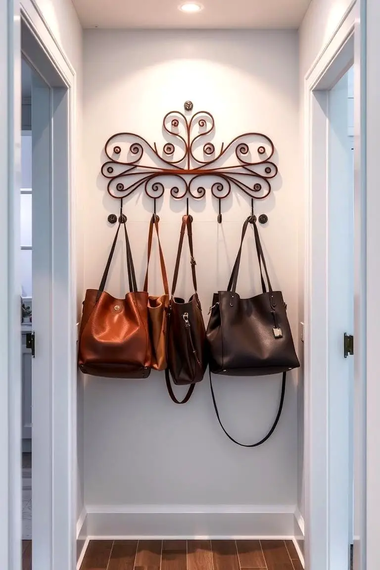 Wall-Mounted Purse Rack
