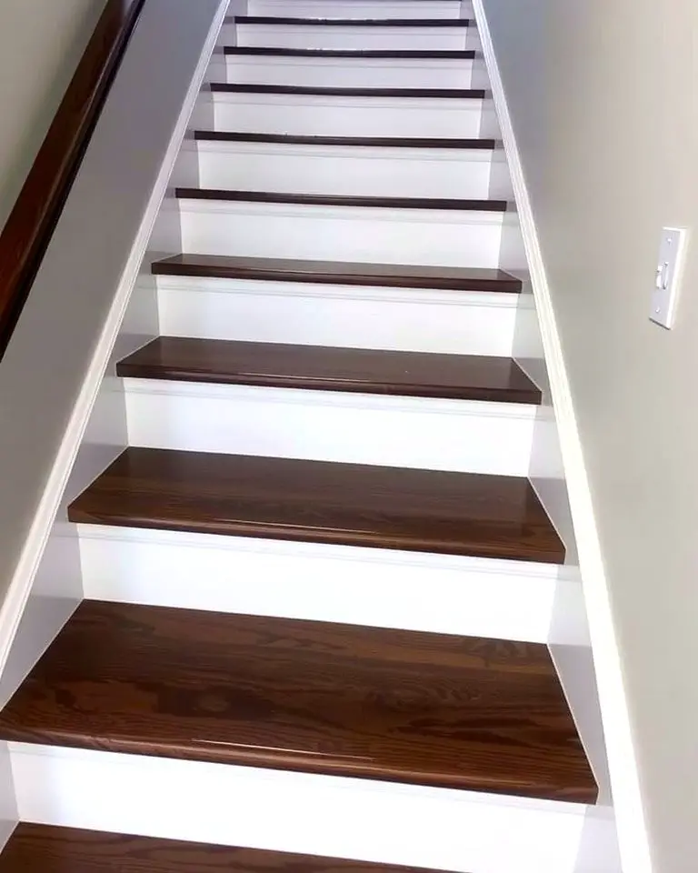 Contrasting Treads and Risers for Visual Interest