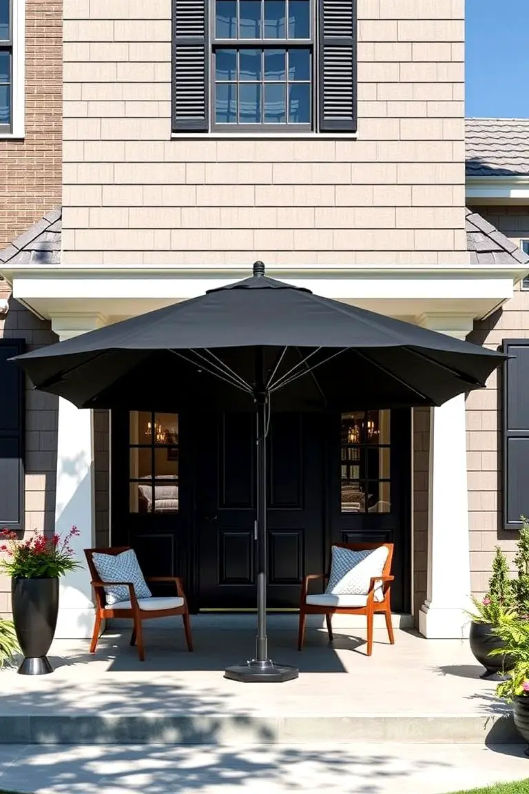 Dramatic Black Umbrella