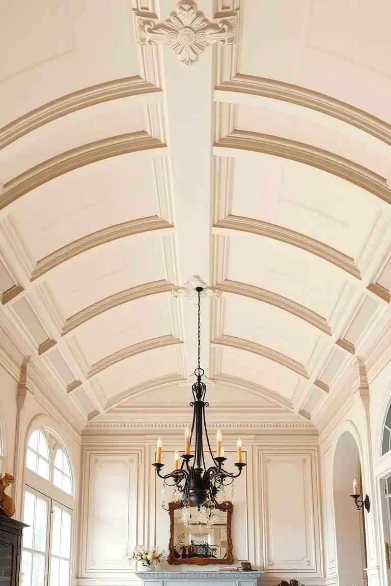 Refined French Country Cathedral Ceiling