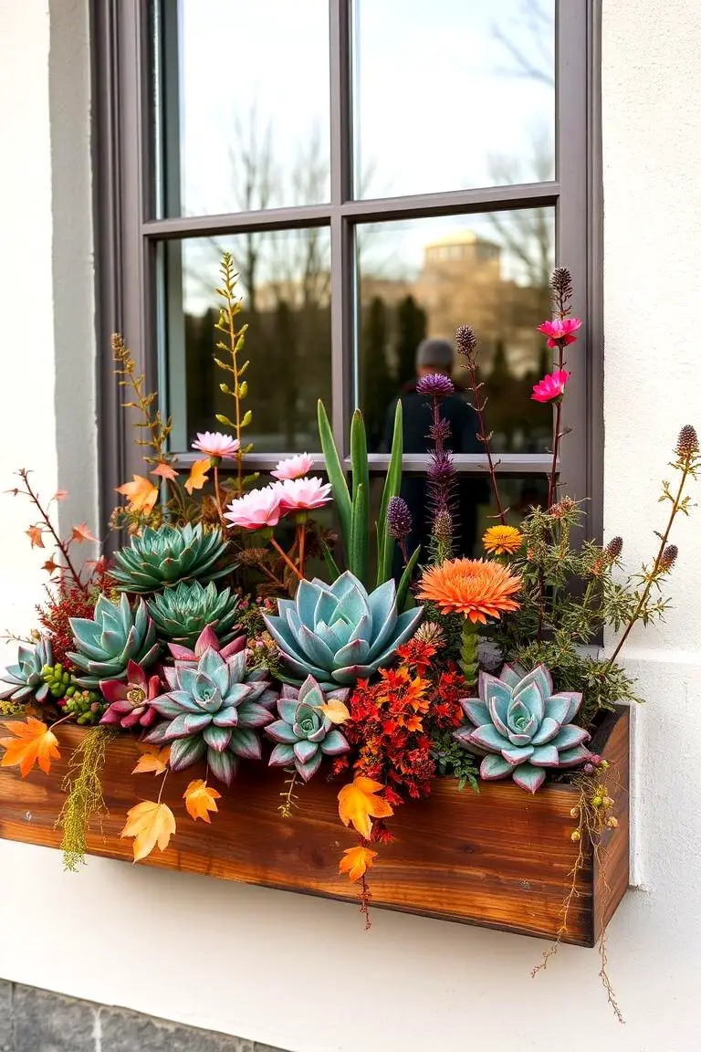 Seasonal Succulent Scene