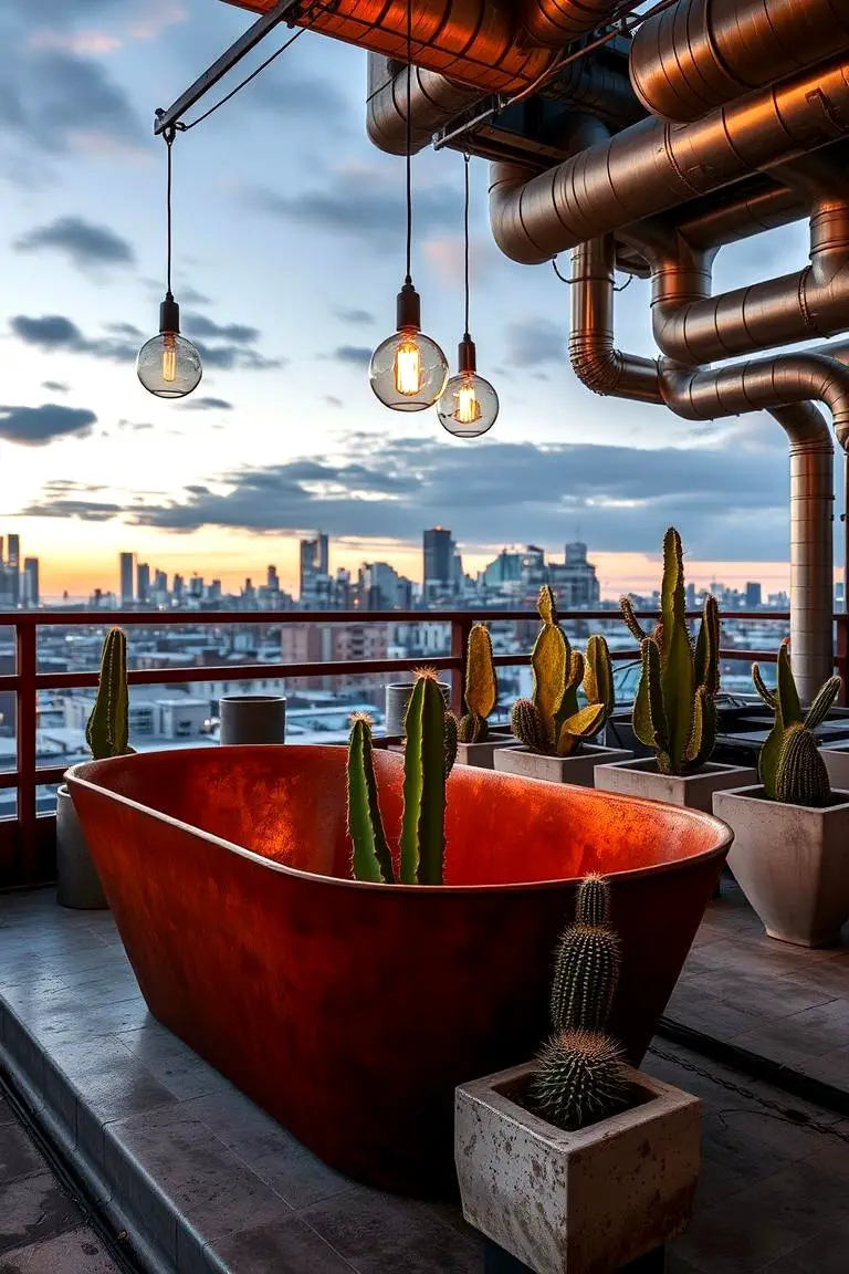 Chic Industrial Bathtub