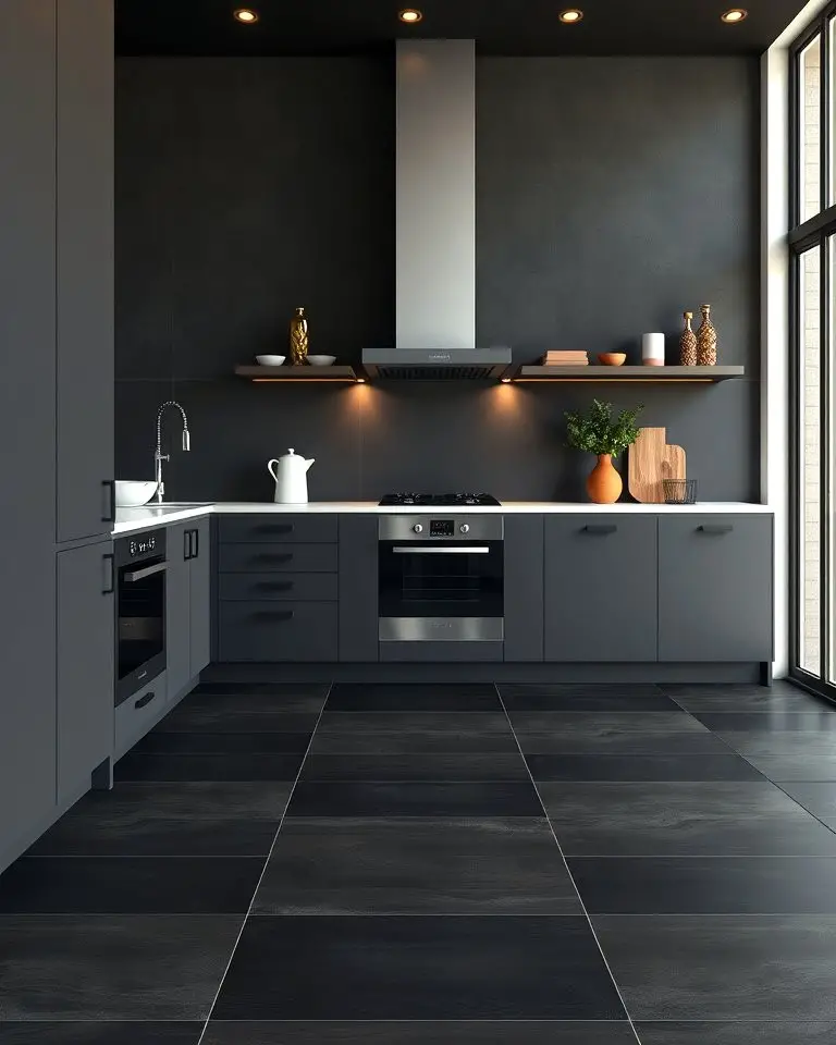 Dark Tile Flooring