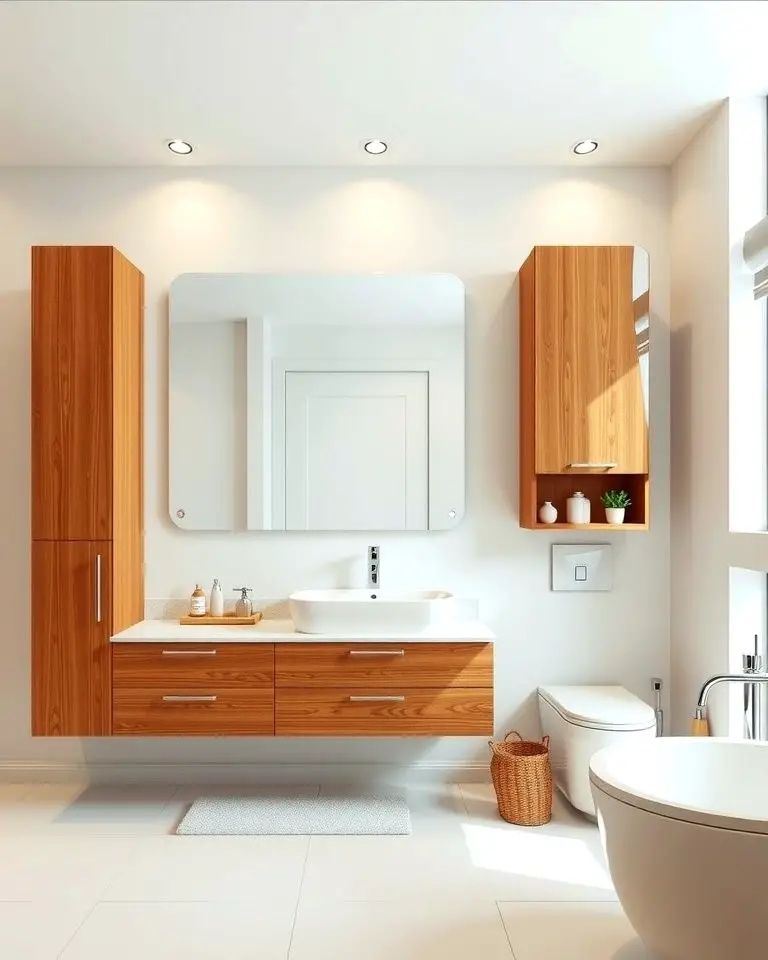 Floating Cabinets for a Modern Touch