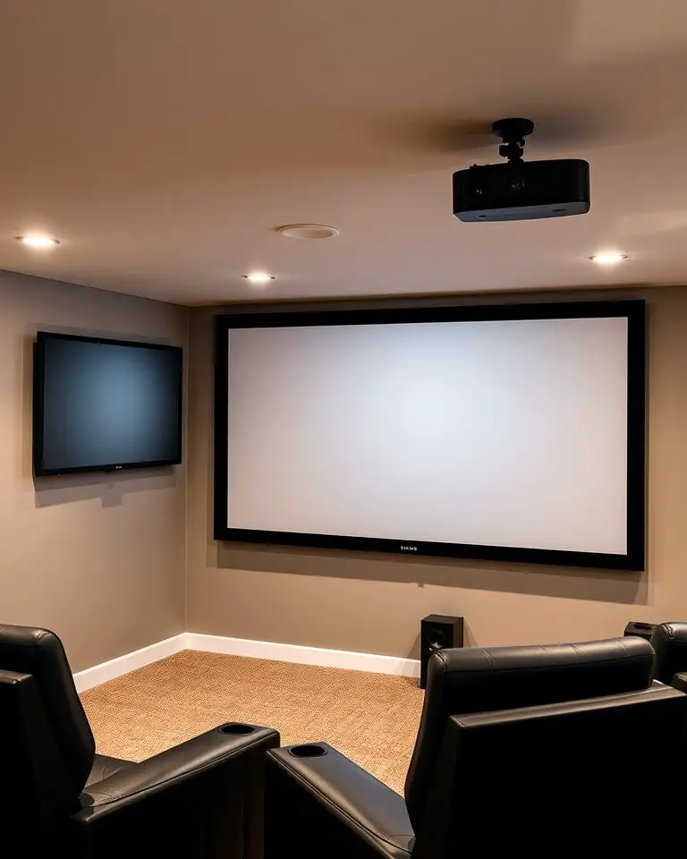 Wall-Mounted Projector Screen for Space Efficiency
