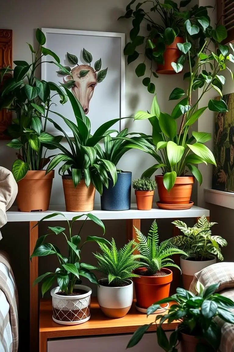 Lush Potted Plant Displays