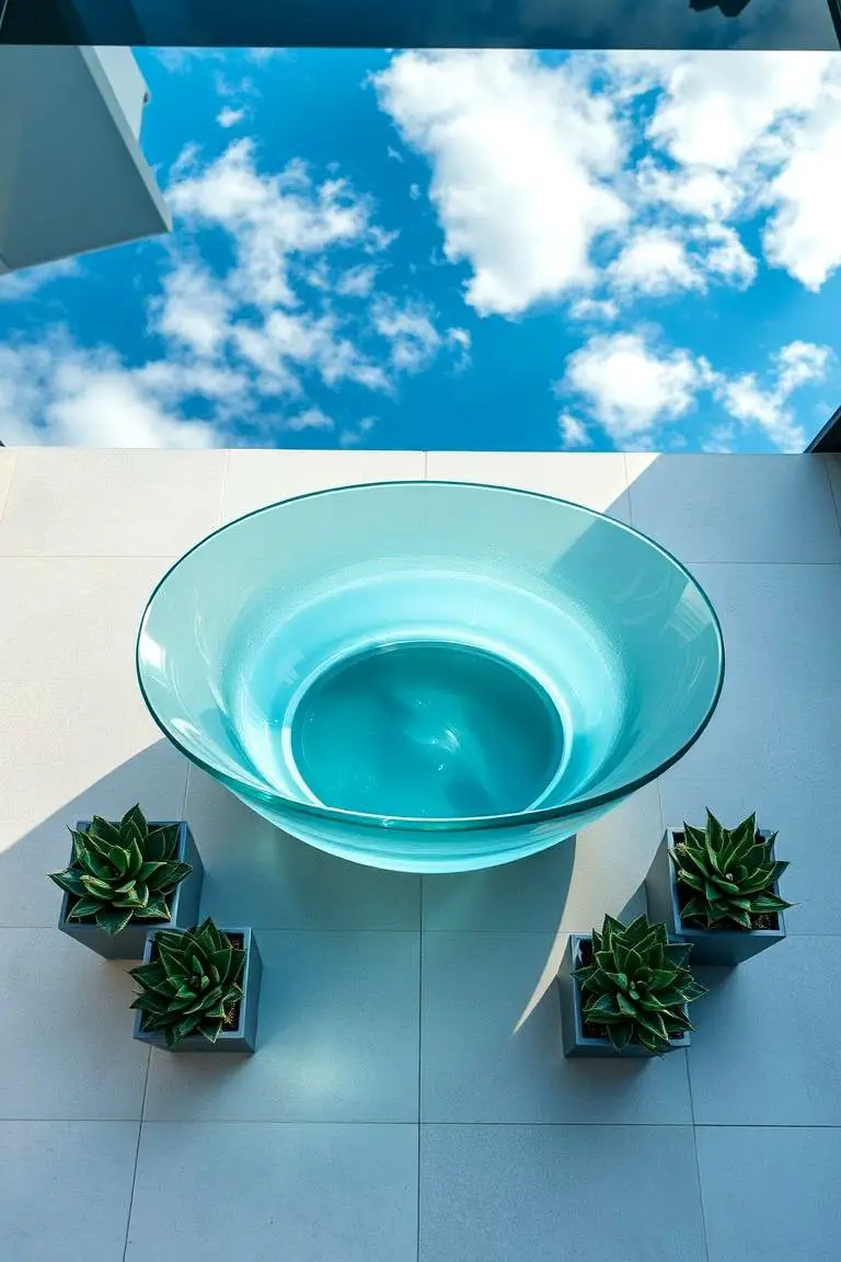 Minimalist Glass Bathtub