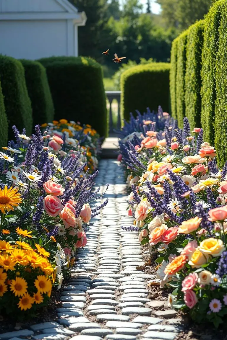 Colorful Flower Beds Display
