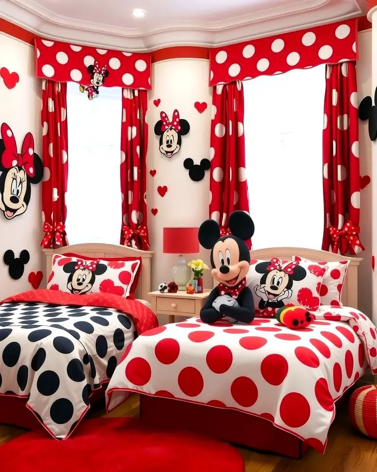 Mickey and Minnie-Inspired Bedding