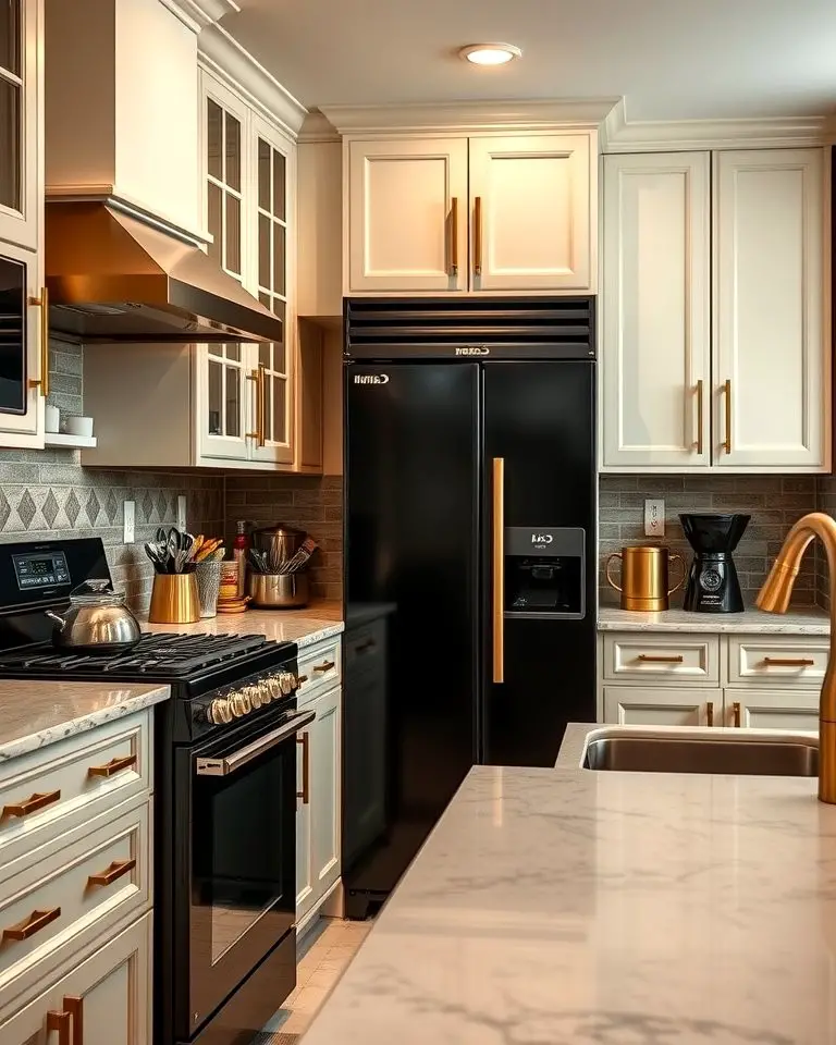 Glamorous Touch with Gold Hardware