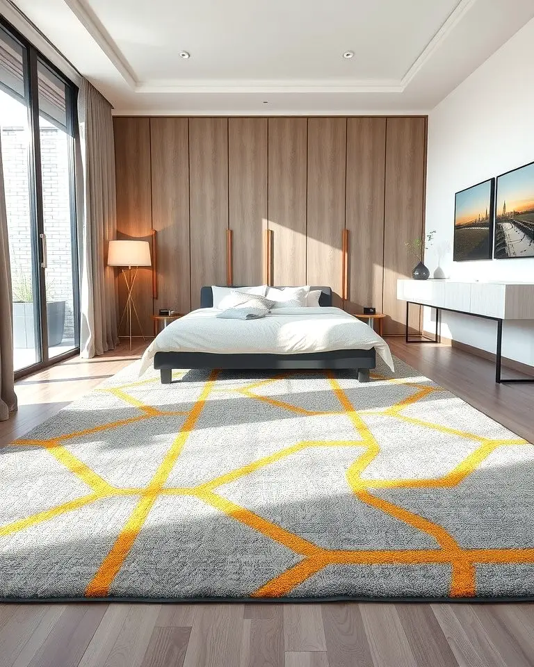 Grey and Yellow Patterned Rugs