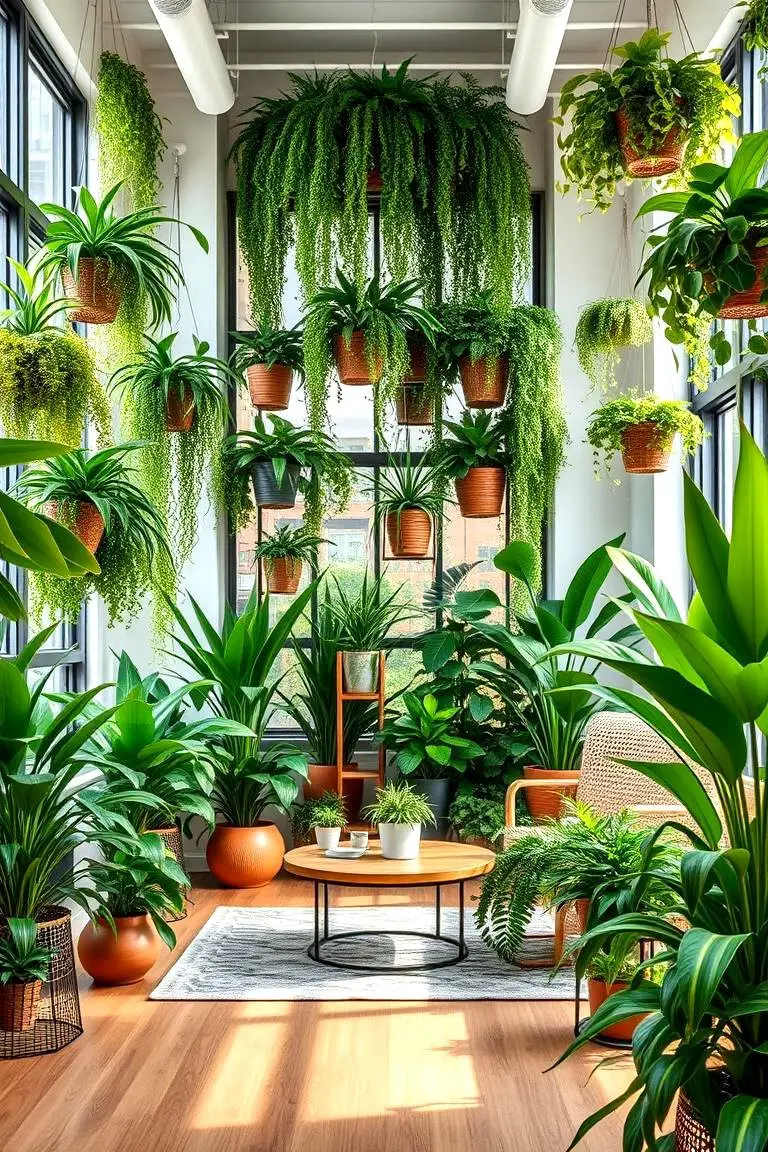 Urban Jungle with Indoor Plants