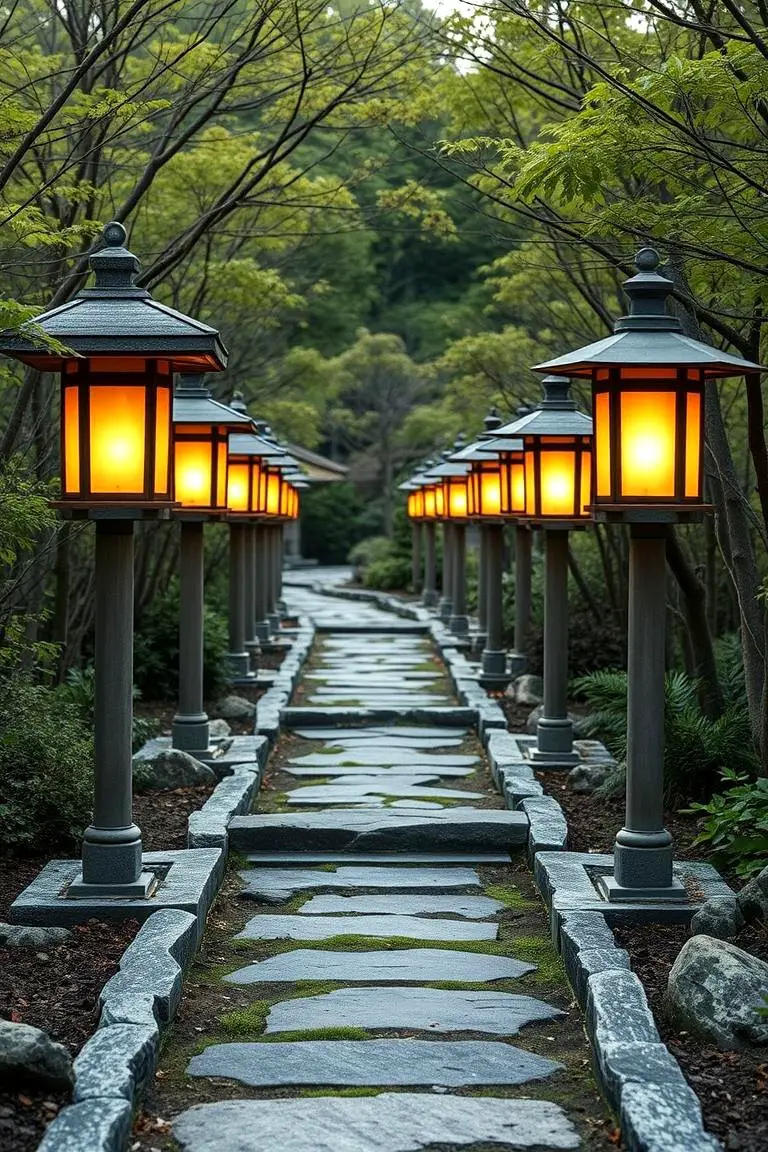 Stone Lantern Pathway