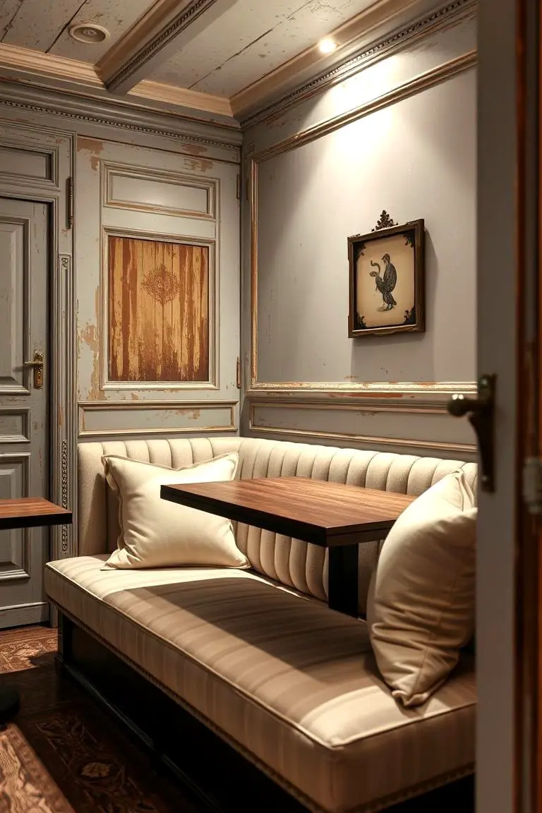 Vintage-Inspired Banquette