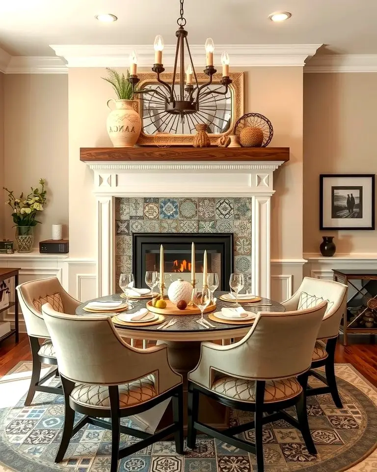 Fireplace with Tile Surround for a Personal Touch