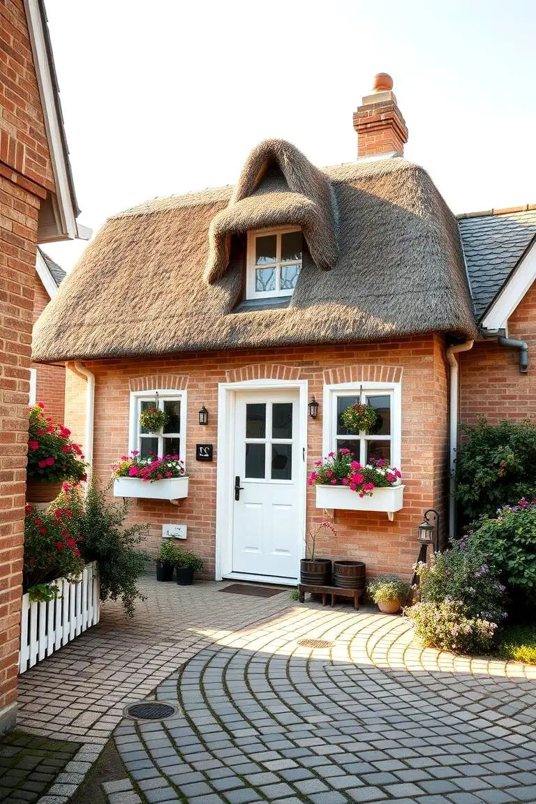 Cozy Cottage Beige Brick Exterior