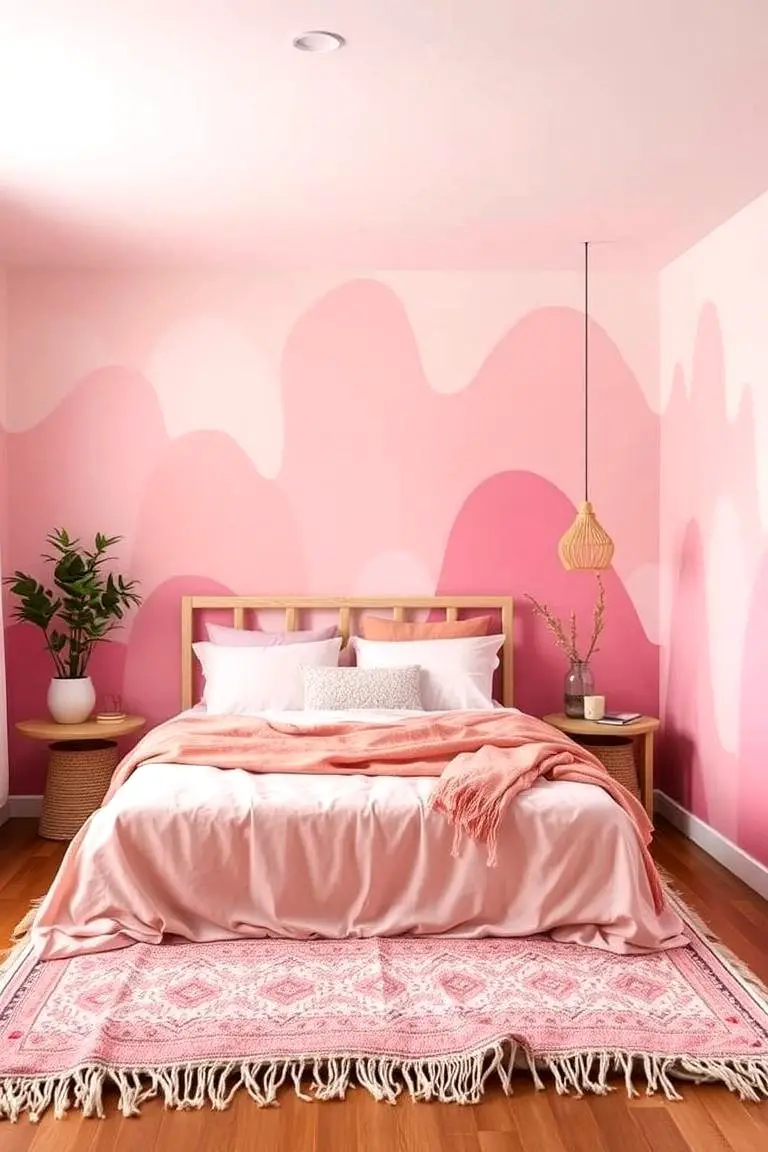 Hand-Painted Boho Mural