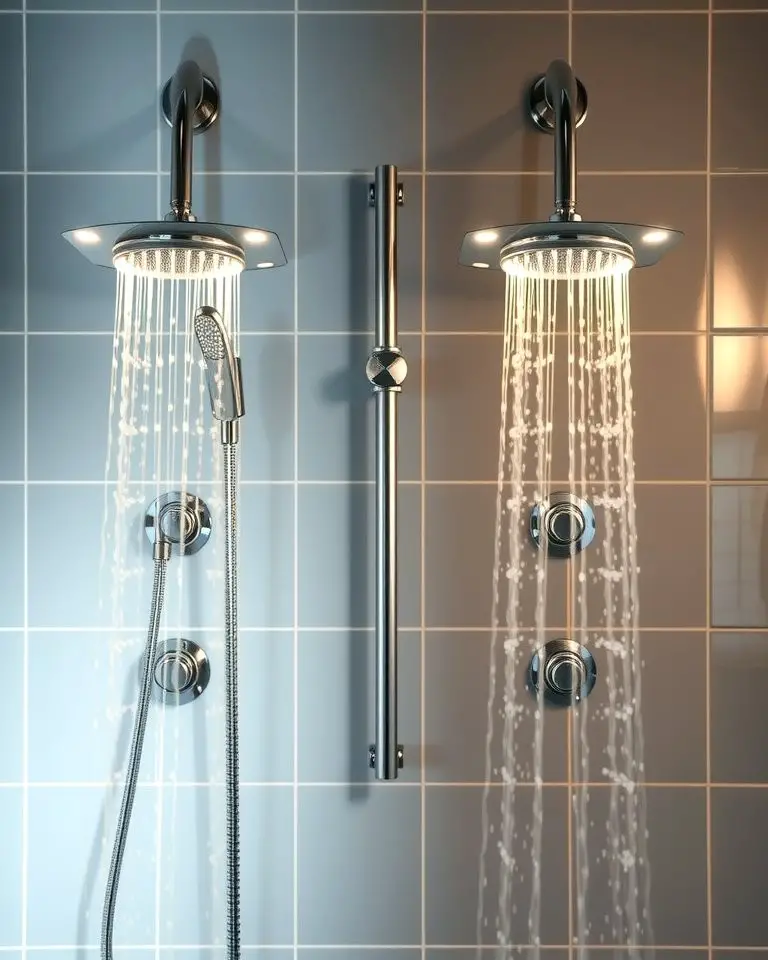 Dual Showerheads with Adjustable Heights