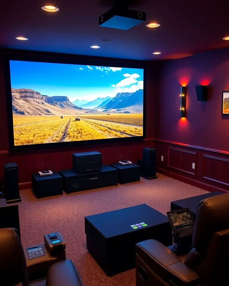 Projector and Screen Setup for Big Screen Experience