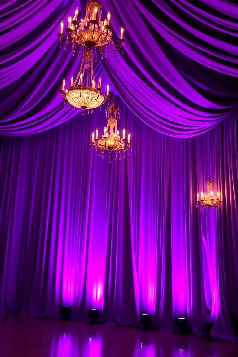 Elegant Purple Draping