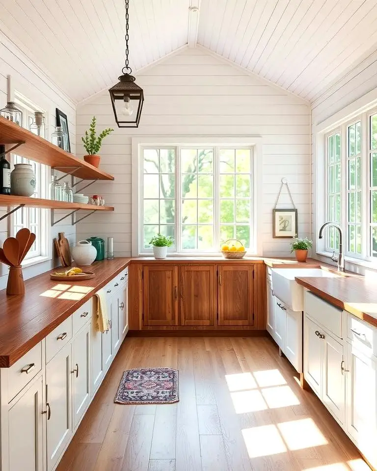 Farmhouse Sunroom Kitchen