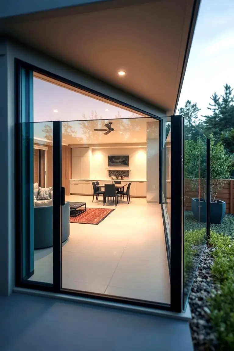 Contemporary Glass Fence