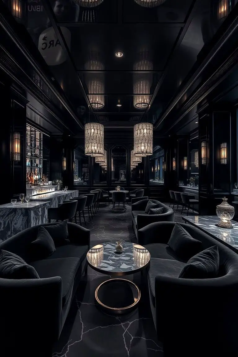 Luxurious Black Lounge