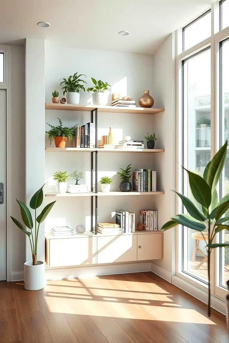 Elegant Corner Shelving