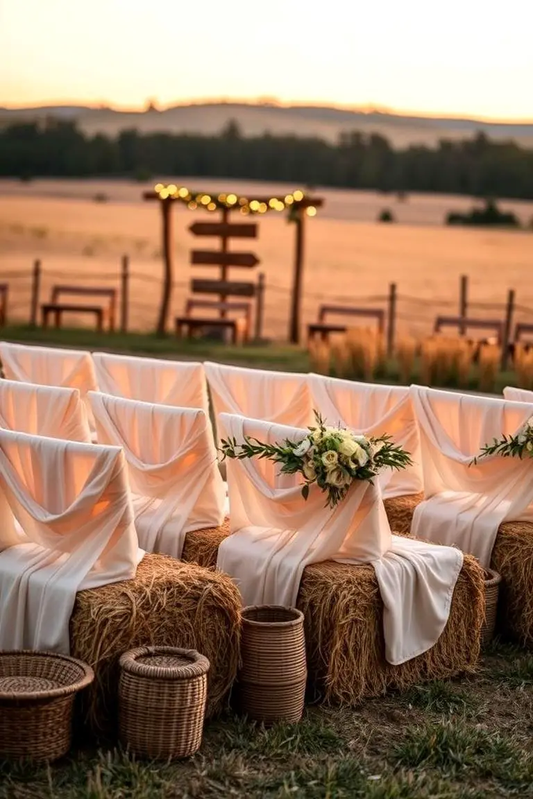 Elegant Hay Bale Decor
