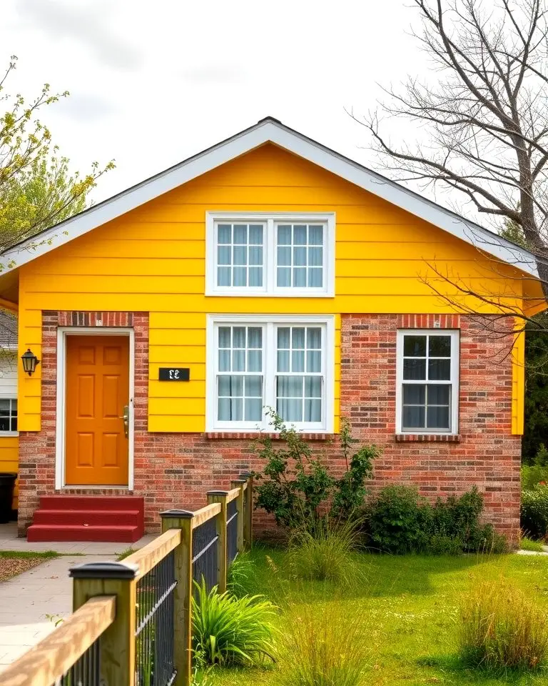 Yellow with Brick Elements