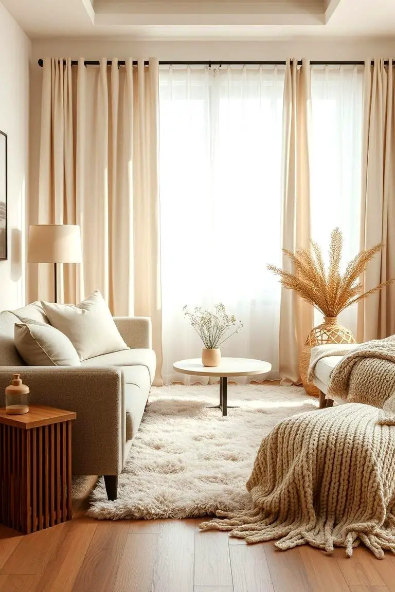 Soft Beige Textile Layers