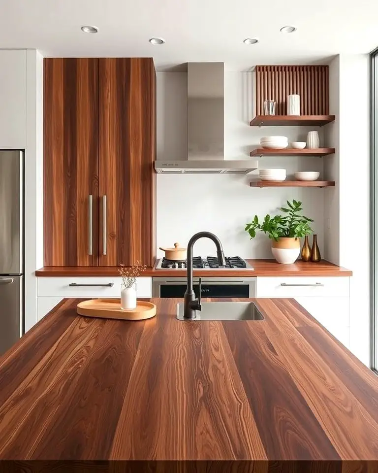 Modern Sophistication with Walnut Countertops